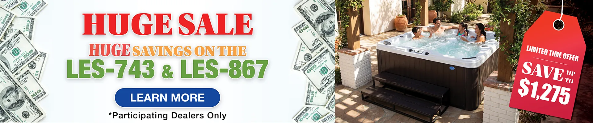 Calspas hot tub being used in a family setting - Malibu